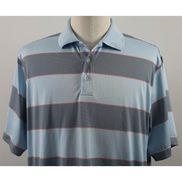 NEW Nike Ultra Stripe S/S Dri-Fit Polo Shirt MENS LARGE - Picture 1 of 5